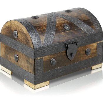 Brynnberg Schatztruhe mit Schloss, Holz, 24 x 16 x 16 cm...