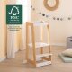 roba Lernturm, aus Holz, bis 80 kg, weiß/Bambus - B-Ware neuwertig