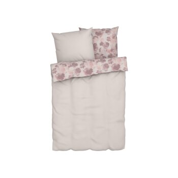 LIVARNO home Wendebettwäsche, aus Satin, 260 x 240 cm, Aquarell/rosa - B-Ware sehr gut