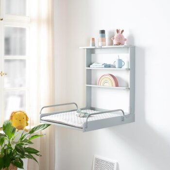 roba Wandwickelregal, mit Wickelauflage roba Style, klappbar, grau - B-Ware Transportschaden Kosmetisch