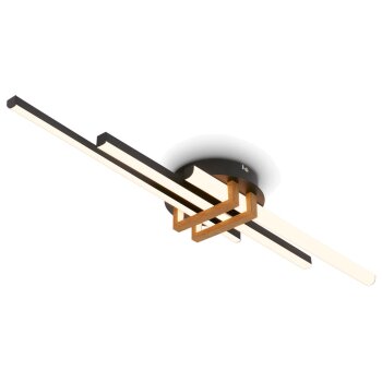 Briloner LED Deckenleuchte mit Eckprofil (3er Stab, Holz,...
