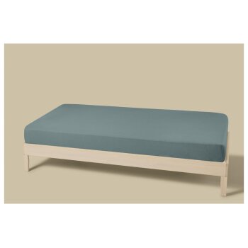 LIVARNO® Satin-Spannbettlaken, 180-200 x 200 cm (Blau) - B-Ware neuwertig