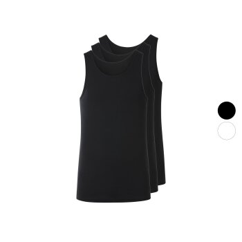 esmara Men Herren Feinripp-Achselhemden, 3 Stück -...