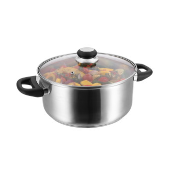SILVERCREST® Topf, aus Edelstahl, Ø 24 cm, silber - B-Ware Transportschaden Kosmetisch