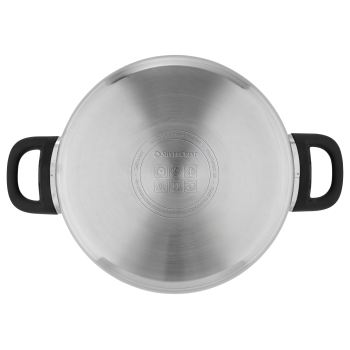 SILVERCREST® Topf, aus Edelstahl, Ø 24 cm, silber - B-Ware Transportschaden Kosmetisch