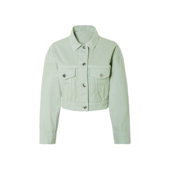esmara® Damen Jeansjacke in Cropped-Länge (Hellgrün, 40) - B-Ware neuwertig