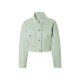 esmara® Damen Jeansjacke in Cropped-Länge (Hellgrün, 40) - B-Ware neuwertig
