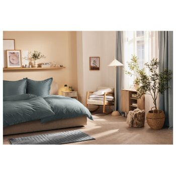 LIVARNO home Bettwäsche, aus Lyocell-Satin, 240 x 220 cm, grau - B-Ware sehr gut