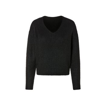 esmara® Damen Grobstrick-Pullover, mit Wollanteil (Schwarz, M(40/42)) - B-Ware neuwertig