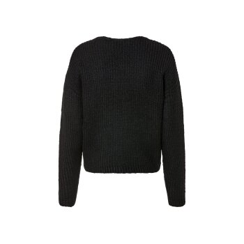 esmara® Damen Grobstrick-Pullover, mit Wollanteil (Schwarz, M(40/42)) - B-Ware neuwertig