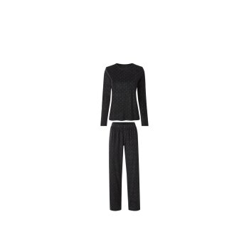 esmara® Damen Fleece-Pyjama (Schwarz, S(36/38)) - B-Ware neuwertig