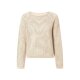 esmara® Damen Pullover mit Lochstrick (Beige, L(44/46)) - B-Ware neuwertig