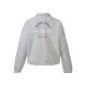esmara® Damen Sweatjacke mit Bindeband am Saum (Grau, M (40/42)) - B-Ware Beschädigt