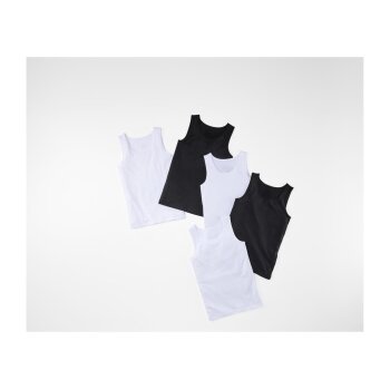 esmara® Kinder Unterhemden, 5 Stück (Schwarz/weiß, 146/152) - B-Ware neuwertig