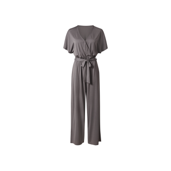 esmara® Damen Jumpsuit, mit seitlichen Eingrifftaschen (Grau, M(40/42)) - B-Ware neuwertig