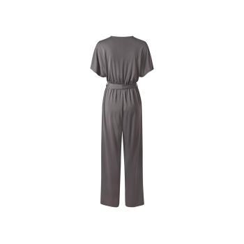 esmara® Damen Jumpsuit, mit seitlichen Eingrifftaschen (Grau, M(40/42)) - B-Ware neuwertig