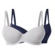 esmara® 2er Set Bügel-BHs, 85D, marineblau/grau - B-Ware sehr gut