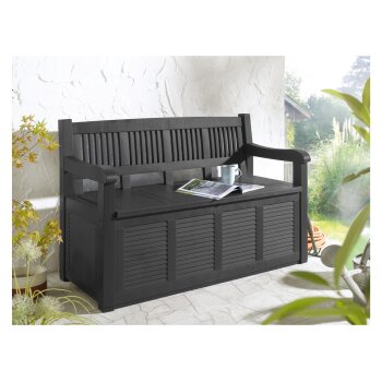 LIVARNO home Gartenbank, B 130 x T 60 x H 85 cm, anthrazit - B-Ware