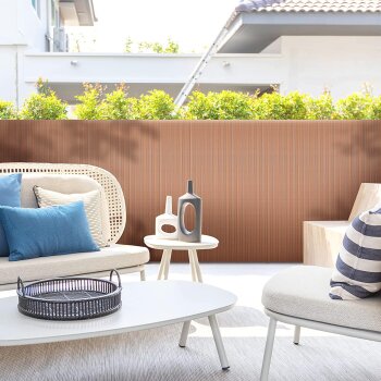Ribelli Sichtschutzmatte, aus PVC, 140 x 500 cm, braun - B-Ware gut