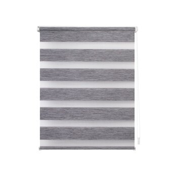 Lichtblick Duo Rollo Klemmfix, ohne Bohren, meliert (Dunkelgrau, 60 x 150 cm) - B-Ware neuwertig