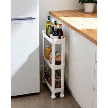 Ribelli Organisationsregal, mit 3 Ebenen, 13,5 cm, weiß - B-Ware Transportschaden Kosmetisch