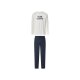 ESMARA MEN Herren Pyjama (weiß/navy, L (52/54)) - B-Ware neuwertig