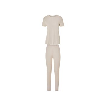 esmara® Damen Unterwäsche-Set, 2-teilig, in Ripp-Qualität (Beige, M(40/42)) - B-Ware neuwertig