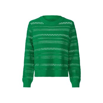 esmara® Damen Pullover mit Lochstrick (Grün, M(40/42)) - B-Ware sehr gut