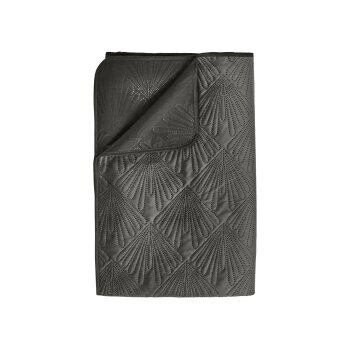 LIVARNO® Tagesdecke Samt 200 x 220 cm (Dunkelgrau) - B-Ware neuwertig