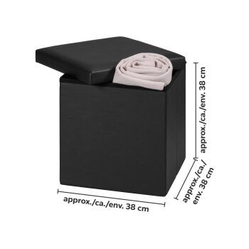 LIVARNO® Sitzhocker (schwarz) - B-Ware neuwertig