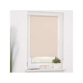 Lichtblick Rollo Klemmfix, ohne Bohren, verspannt, Verdunkelung, ab 45 x 150 cm (Creme, 100 x 150 cm) - B-Ware neuwertig