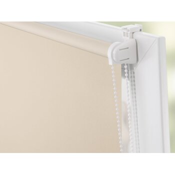 Lichtblick Rollo Klemmfix, ohne Bohren, verspannt, Verdunkelung, ab 45 x 150 cm (Creme, 100 x 150 cm) - B-Ware neuwertig