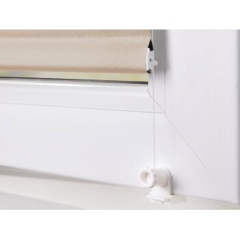 Lichtblick Rollo Klemmfix, ohne Bohren, verspannt, Verdunkelung, ab 45 x 150 cm (Creme, 100 x 150 cm) - B-Ware neuwertig