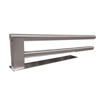 Ribelli Doppelarm Handtuchhalter, silber - B-Ware neuwertig