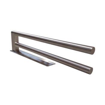 Ribelli Doppelarm-Handtuchhalter, silber - B-Ware neuwertig