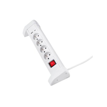 TRONIC® Steckdosenleiste, 4-fach, weiß - B-Ware neuwertig