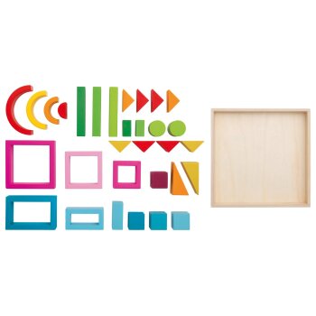 Playtive Montessori-Holzspielzeug, Regenbogenwürfel...