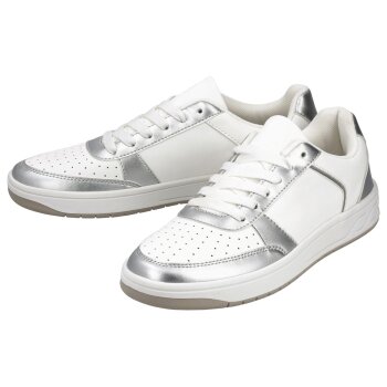 esmara® Damen Sneaker (silber/weiß, 40) - B-Ware neuwertig