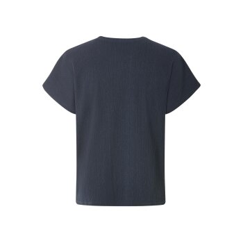 esmara® Damen-T-Shirt mit Crinkle-Optik (Navy, XS(32/34)) - B-Ware neuwertig
