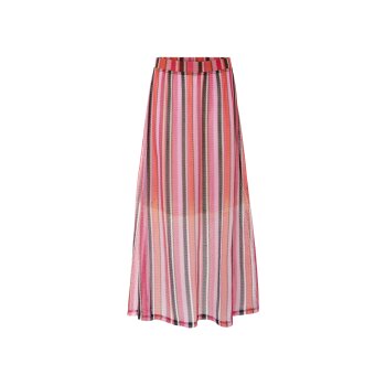 esmara® Damen Maxirock, mit blickdichtem Unterrock (rot/pink/orange, M(40/42)) - B-Ware neuwertig