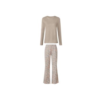 esmara® Damen Pyjama (Beige, S (36/38)) - B-Ware neuwertig
