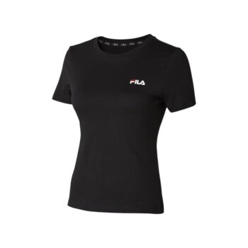 FILA Damen-T-Shirt, aus reiner Baumwolle, S, schwarz -...