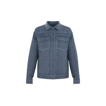 LIVERGY® Herren Jeansjacke, aus reiner Baumwolle (Blau, XL (56/58)) - B-Ware neuwertig