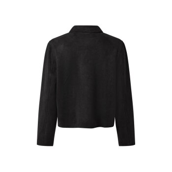 esmara® Damen Velours-Blouson, mit recyceltem Material (Schwarz, XS(32/34)) - B-Ware neuwertig