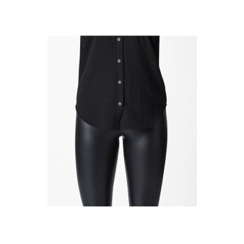esmara® Damen Musselin-Bluse, mit Kentkragen (Schwarz, 38) - B-Ware neuwertig