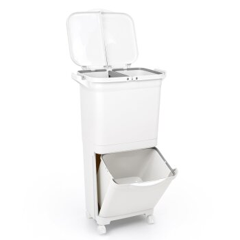 Ribelli Doppelfach-Mülleimer, auf Rädern, 45L,...