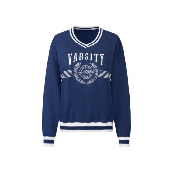 esmara® Damen Sweatpullover, modisch überschnittene Schultern (Navy, S(36/38)) - B-Ware sehr gut