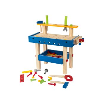 Playtive Holz Schminktisch / Einkaufswagen / Werkbank (Werkbank) - B-Ware Transportschaden Kosmetisch