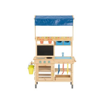 Playtive Matschküche, aus Echtholz mit Dach - B-Ware