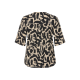 esmara® Damen Bluse, kurzarm (schwarz/beige, XXL(52/54)) - B-Ware neuwertig